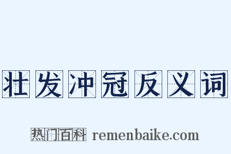 壮发冲冠反义词是什么意思的图片